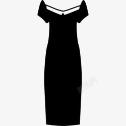 女的衣服女的长的黑衣服图标高清图片