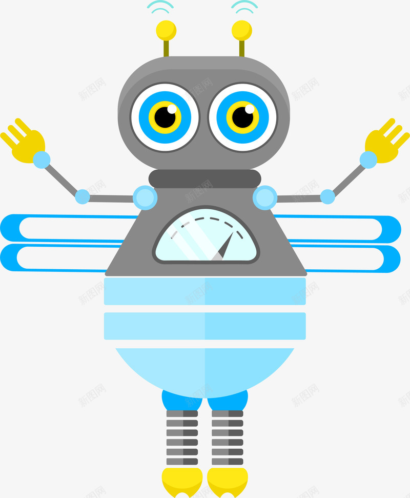 卡通跳舞机器人png免抠素材_新图网 https://ixintu.com 卡通机器人 智能科技 未来科技 机械 玩具机器人 跳舞机器人
