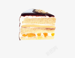 草莓蛋糕切块巧克力生日蛋糕切块高清图片