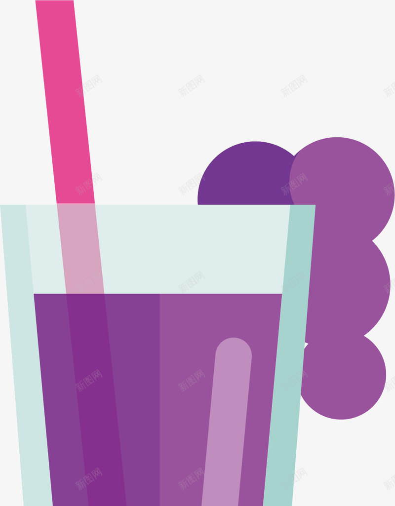 一杯葡萄汁png免抠素材_新图网 https://ixintu.com 一杯葡萄汁 果汁 紫色饮料 葡萄 葡萄汁 饮品