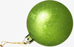 圣诞节绿色圆球挂饰素材