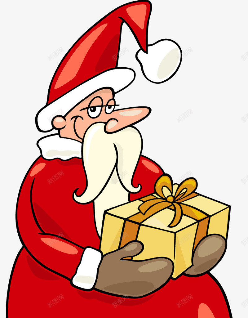 送礼品的圣诞老人png免抠素材_新图网 https://ixintu.com PNG图形 圣诞老人 礼盒 红色 装饰