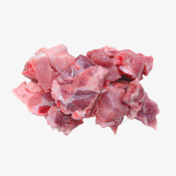一堆新鲜猪脊骨肉素材