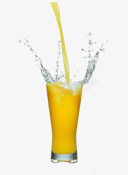 飞溅的橙汁素材