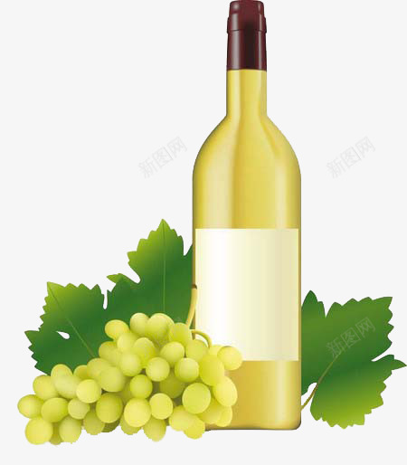 白色葡萄酒png免抠素材_新图网 https://ixintu.com 白色 素材 葡萄酒