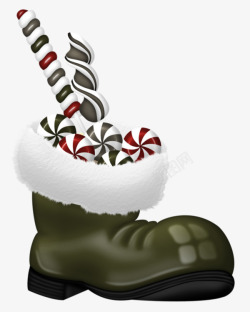 圣诞节靴子糖果素材