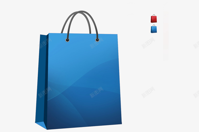 蓝色商务袋psd免抠素材_新图网 https://ixintu.com 产品实物 拎包袋 简约袋子 红色购物袋 购物袋