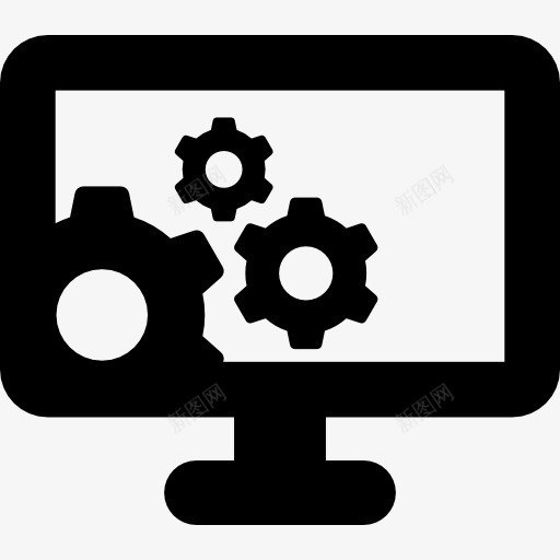电脑设置图标png_新图网 https://ixintu.com 屏幕 技术 监控 设置 选项 齿轮