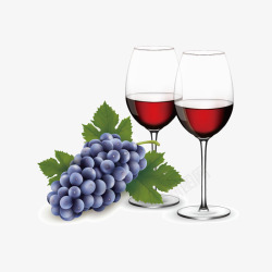葡萄和葡萄酒矢量图素材