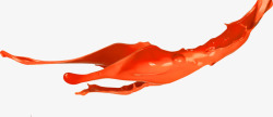 橙色油漆飞溅效果元素素材