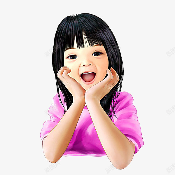 开心小女孩png免抠素材_新图网 https://ixintu.com 卡通 可爱 坐着 坐着的小朋友 女孩 开心 手绘 简图 粉色的 衣服