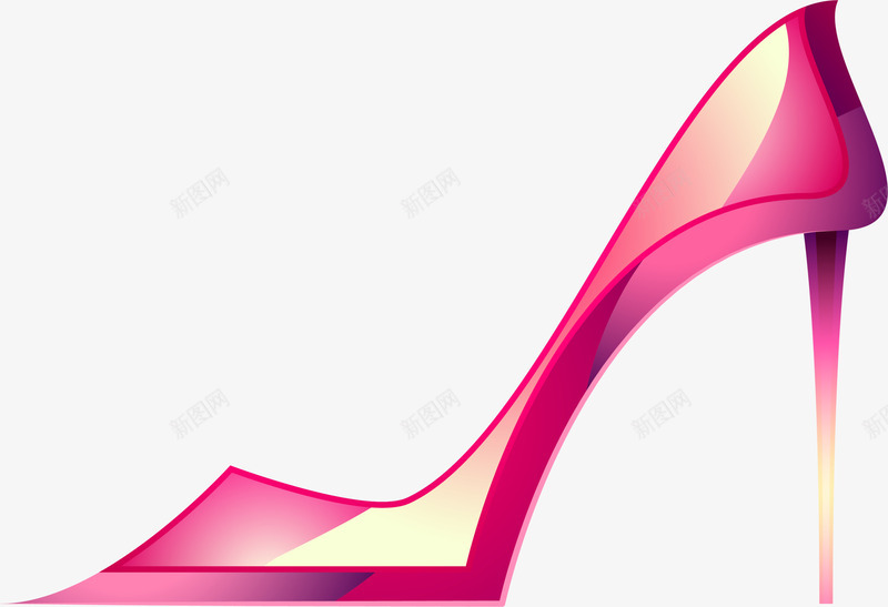 粉色玻璃高跟鞋png免抠素材_新图网 https://ixintu.com 卡通女鞋 女鞋 性感女鞋 玻璃鞋 粉色高跟鞋 装饰图案