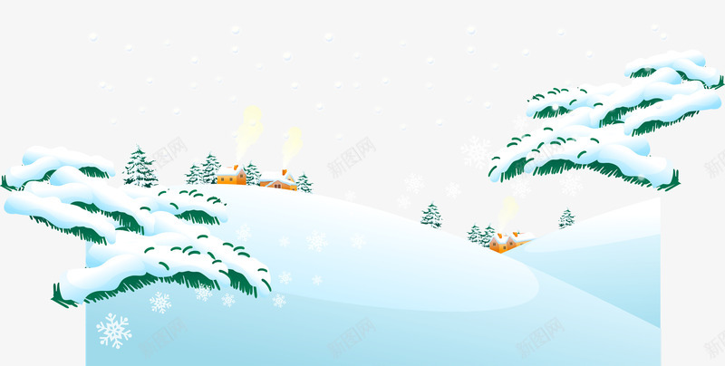 正在飘雪的冬天美景png免抠素材_新图网 https://ixintu.com 下雪 漫天飞雪 雪地 飘雪