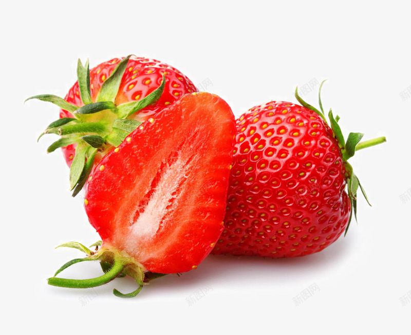 新鲜的草莓水果png免抠素材_新图网 https://ixintu.com 切开的草莓 大草莓 奶油草莓 新鲜的草莓水果 红色的奶油草莓 红色的草莓 草莓剖面