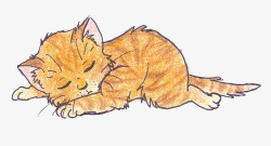 卡通猫猫鼠标垫手绘小花猫高清图片