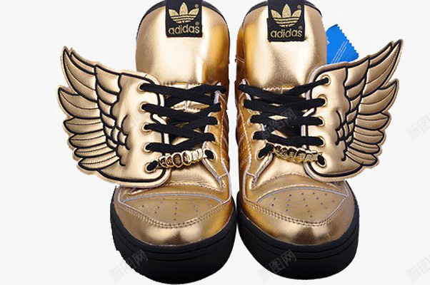翅膀鞋子png免抠素材_新图网 https://ixintu.com 天使翅膀 女士 带翅膀的鞋 金色
