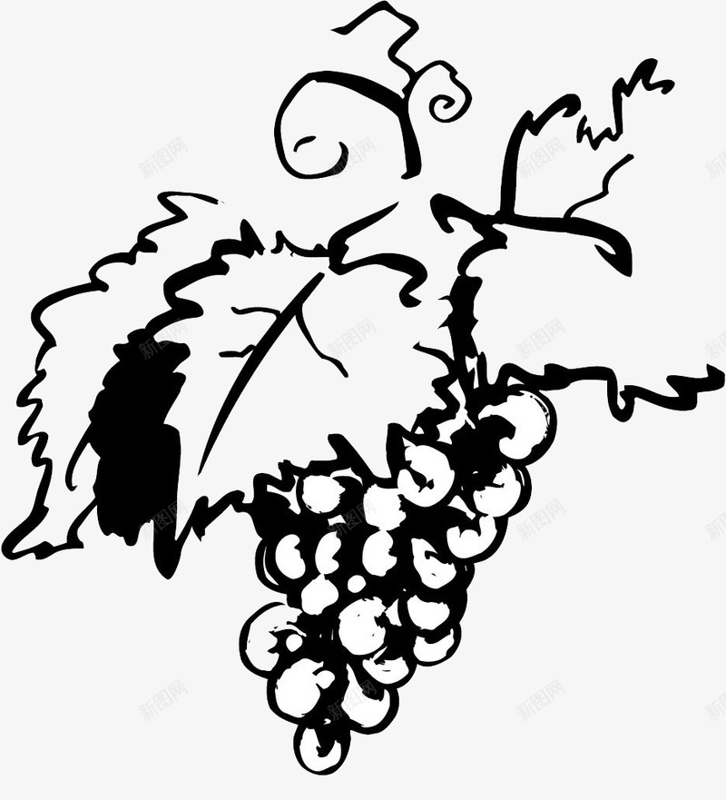 手绘葡萄酒庄图标png_新图网 https://ixintu.com 图案 手绘 效果图案 葡萄 装饰图案 酒庄 酒庄矢量图