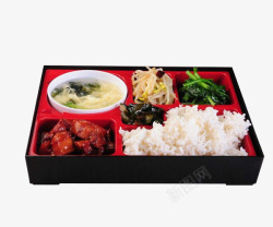 食物餐厅营养盒饭红烧肉饭高清图片