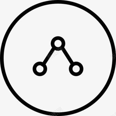 分享旋转符号的圆形按钮图标图标