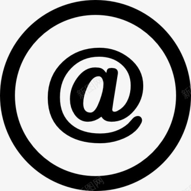 社会的电子邮件的圆形按钮图标图标