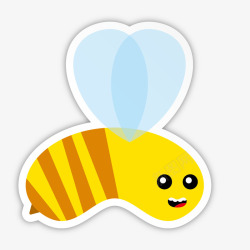 黄色蜜蜂矢量图素材