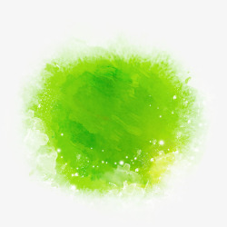 绿色清新艺术墨迹素材