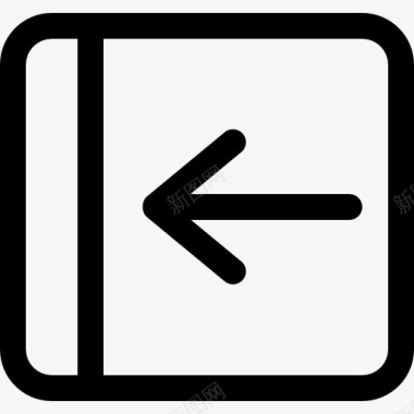 左箭头圆角概述按钮接口符号图标图标