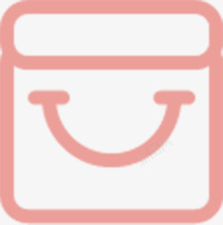 笑脸购物袋扁平化购物袋图标高清图片