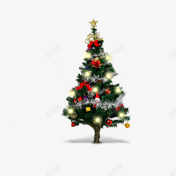 点缀圣诞树psd免抠素材_新图网 https://ixintu.com 圣诞树 圣诞节 点缀 装饰