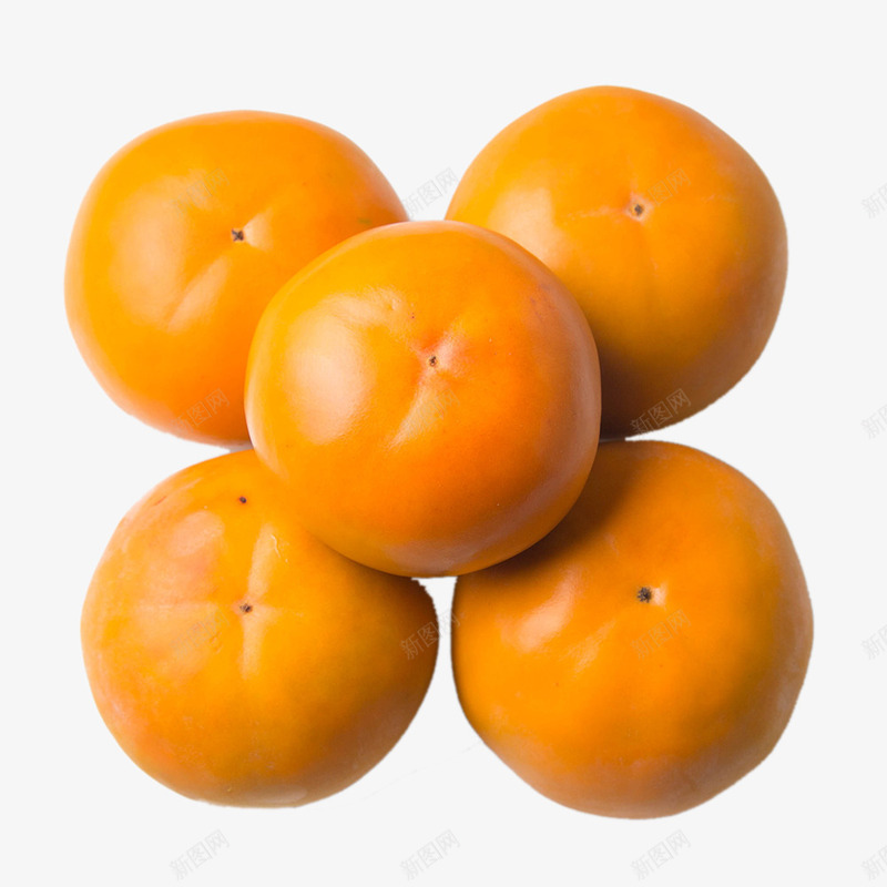 新鲜柿子png免抠素材_新图网 https://ixintu.com 5个柿子 新鲜柿子 柿子 橙色 水果