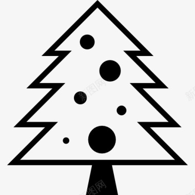 圣诞树用点图标图标