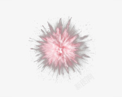 粉色细沙颗粒物爆炸效果高清图片