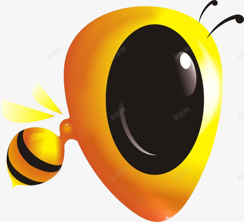 可爱立体小蜜蜂png免抠素材_新图网 https://ixintu.com 翅膀 蜂 蜂蜜 蜜蜂 黄色