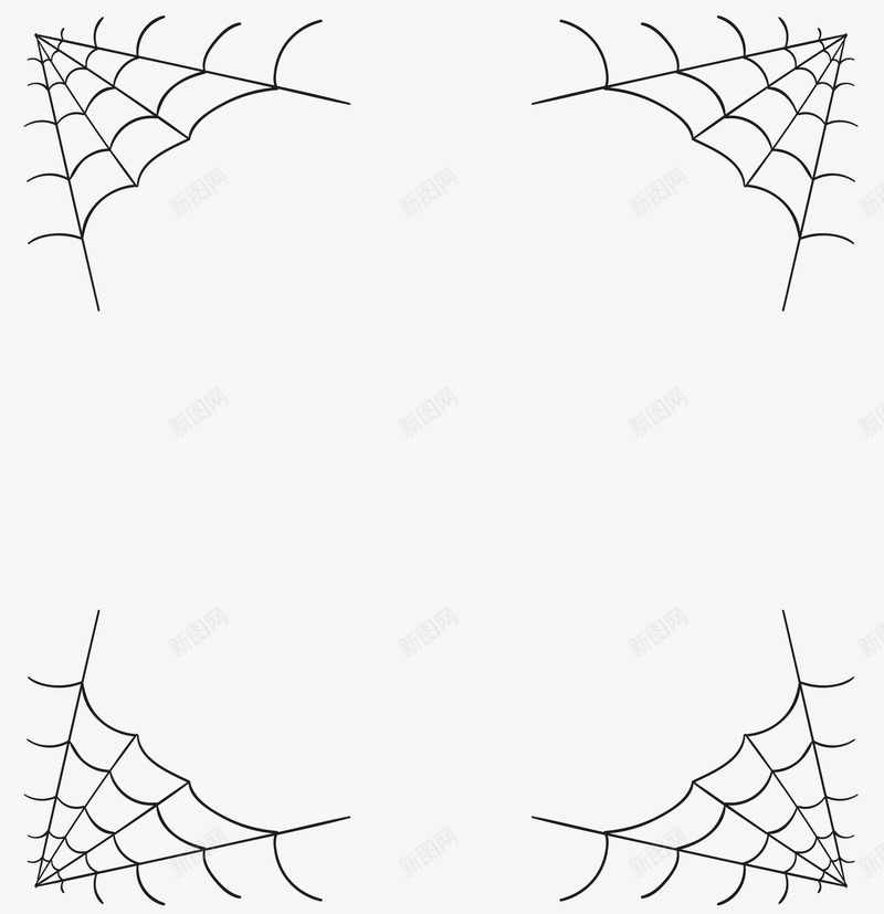 蜘蛛网png免抠素材_新图网 https://ixintu.com 个性 创意 蜘蛛网 边框
