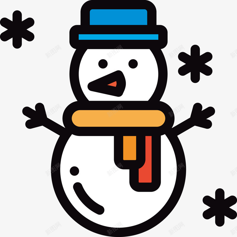 白色雪人png免抠素材_新图网 https://ixintu.com 下雪 冬季 堆雪人 玩雪 白色雪人 矢量堆雪人 雪人