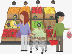 买菜的人逛超市的人群高清图片