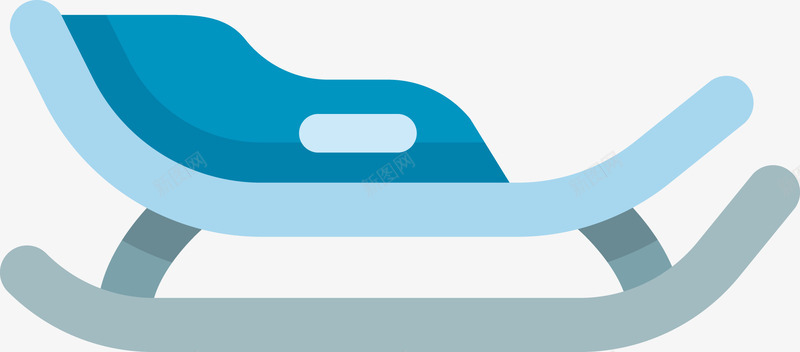 一个蓝色雪橇矢量图eps免抠素材_新图网 https://ixintu.com 下雪 冬季 寒冷 玩雪 矢量蓝色雪橇 矢量雪橇 蓝色雪橇 矢量图