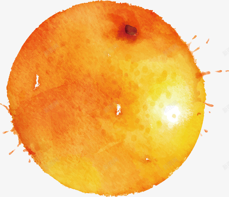 新鲜的橘子矢量图ai免抠素材_新图网 https://ixintu.com 创意 卡通手绘 橘子 橙子 水果 黄色 矢量图