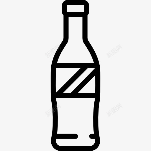 可乐瓶图标png_新图网 https://ixintu.com 玻璃 纯碱 茶点 食品 饮料