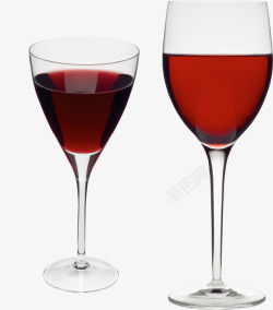 2个葡萄酒杯子素材