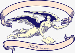 圣经天使长翅膀的雕像高清图片