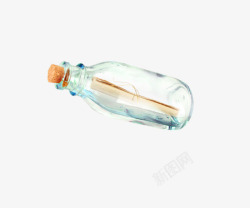 卡通透明玻璃瓶漂流瓶素材