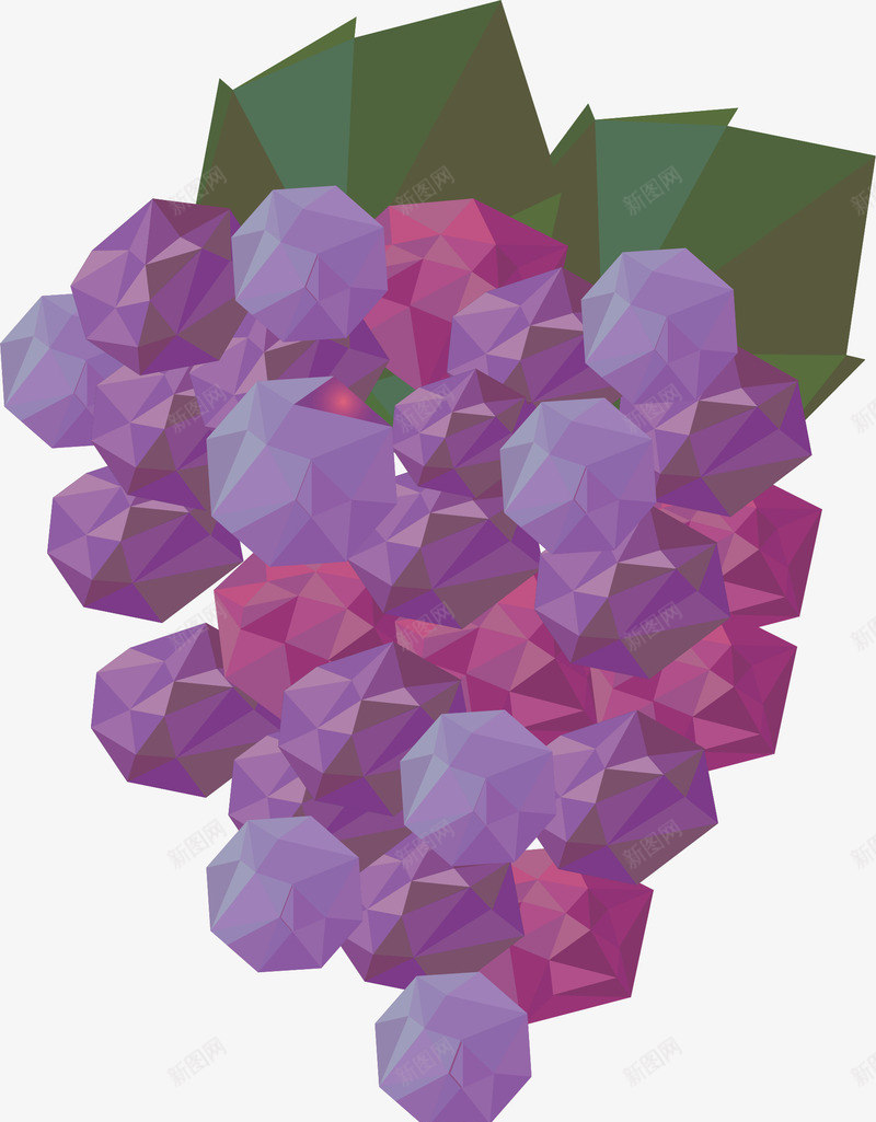 创意抽象水果葡萄矢量图ai免抠素材_新图网 https://ixintu.com 创意 彩色 折纸水果 抽象水果 水果 葡萄 矢量图