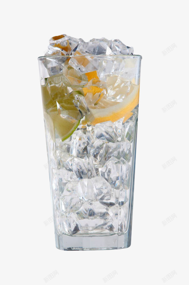 檬柠冰块饮料png免抠素材_新图网 https://ixintu.com 冰块 柠乐 柠檬 玻璃杯 透明 饮料
