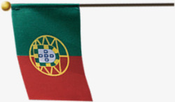 摄影手绘象征葡萄牙旗帜素材