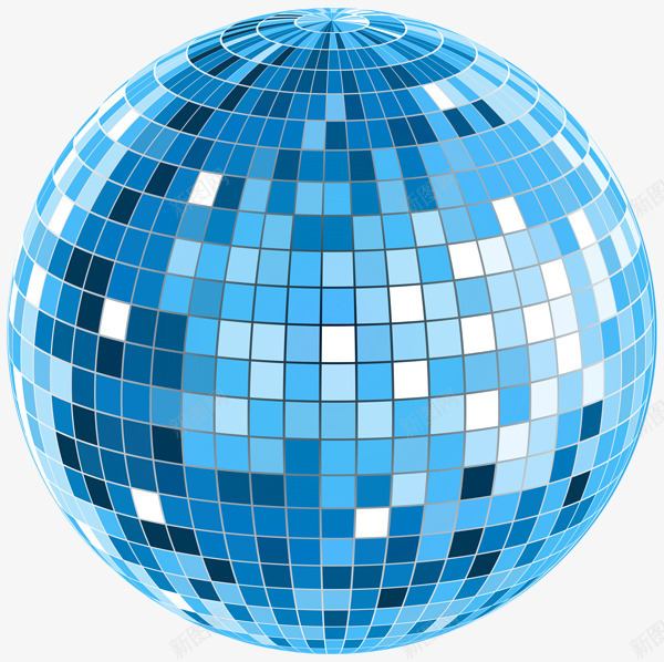 蓝色亮片圆球png免抠素材_新图网 https://ixintu.com 图案设计 圆球 球 蓝色亮片