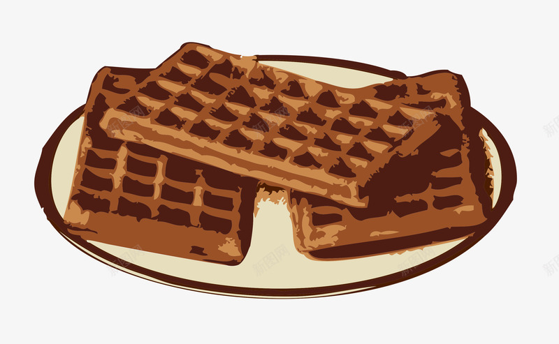 卡通华夫饼干png免抠素材_新图网 https://ixintu.com waffle 免费插画 免费矢量图 华夫饼干 卡通饼干 好吃 早餐 甜 甜点 美味 食品