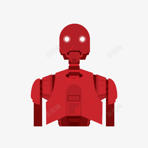 扁平化机器人psd免抠素材_新图网 https://ixintu.com 扁平 机器人 机械 红色机器人