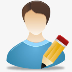 玻璃纱质感系统图标小人铅笔质感系统图标高清图片