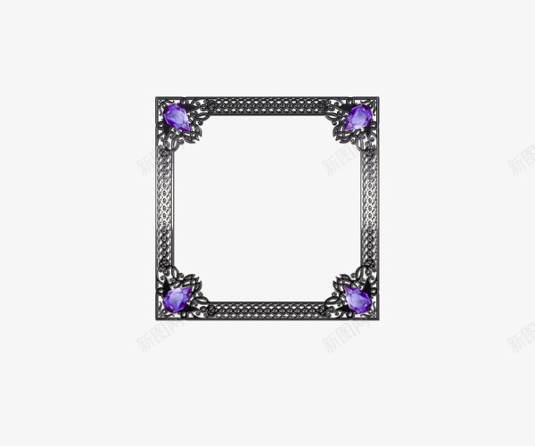方形边框紫色钻石点缀png免抠素材_新图网 https://ixintu.com 方形 点缀 紫色 紫色点缀 钻石